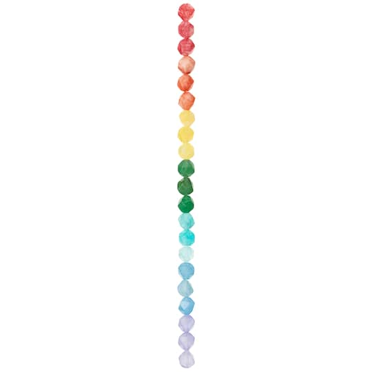 12 Pack: Rainbow Faceted Dyed Quartz Round Beads, 8mm by Bead Landing™